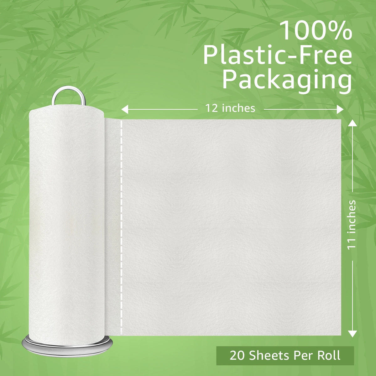 Reusable Bamboo Paper Towels Roll - 20 Sheets